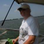 Dad Piloting Dad piloting his boat